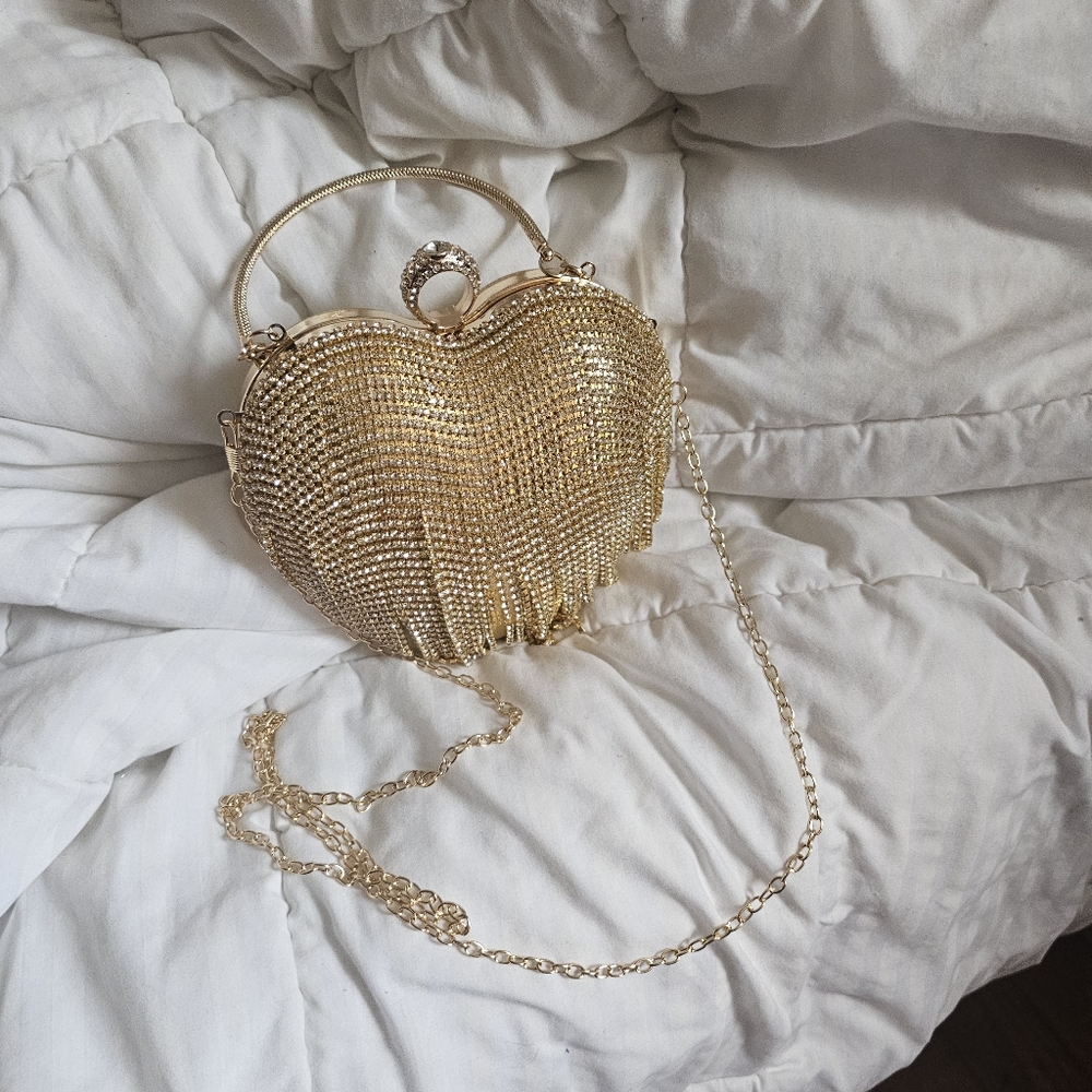 Rhinestone Tassel Evening Bag